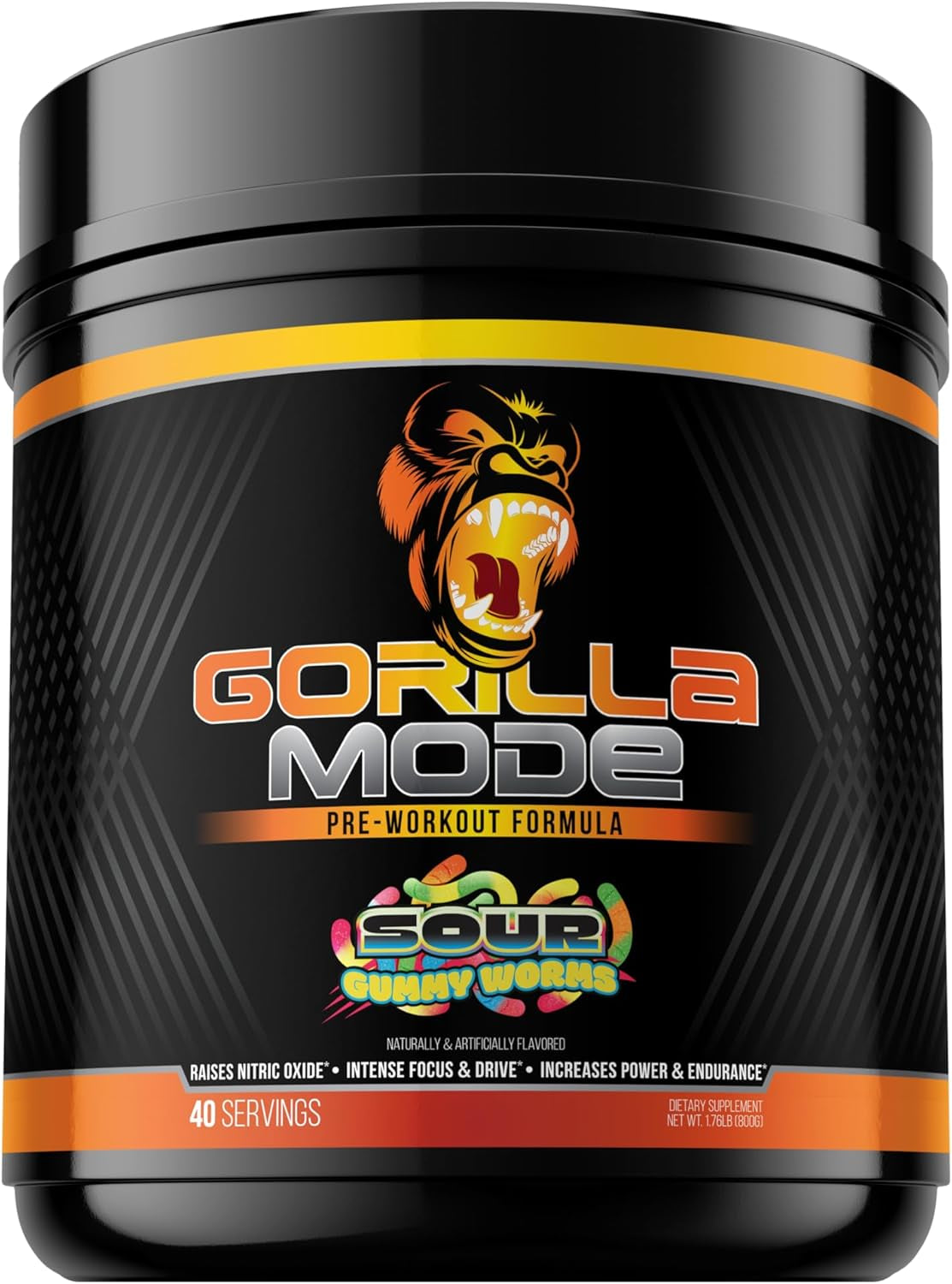 Gorilla Mode Pre Workout - Massive Pumps · Laser Focus · Energy · Power - L-Citrulline, Creatine, L-Tyrosine, Betaine, Hydroprime , Alpha-Gpc, 400Mg 