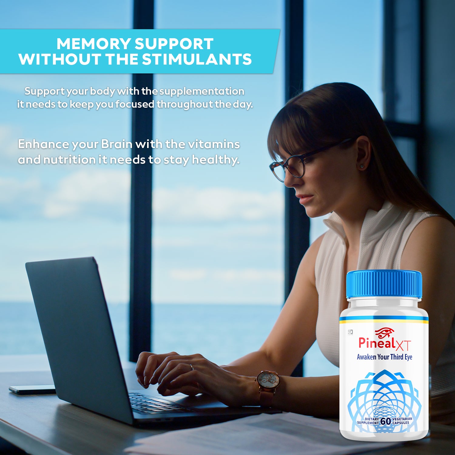 Pineal XT, Pinealxt Pineal Gland Support and Energy Capsules (60 Capsules)