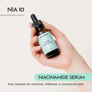 MAELOVE NIA 10 Niacinamide Serum, Calming Face Serum for Strengthening Skin Barrier, Hydration & Pore Refinement, Suitable for Sensitive, Dry, Acne-Prone Skin, Vegan, Cruelty-Free, USA Made