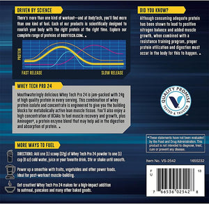 BODYTECH Whey Tech Pro 24 Protein Powder - Protein Enzyme Blend with Bcaa'S to Fuel Muscle Growth & Recovery, Ideal for Post-Workout Muscle Building - Strawberry Shortcake (2 Pound)