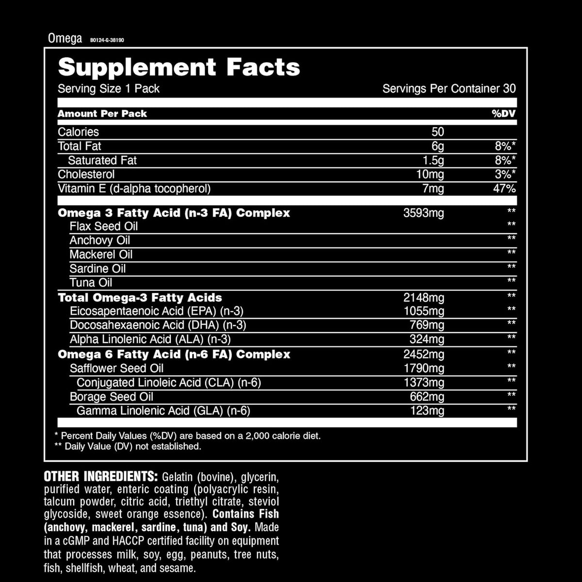 Advanced Omega Essential Fatty Acids - High Potency 3500Mg Omega 3 & O ...