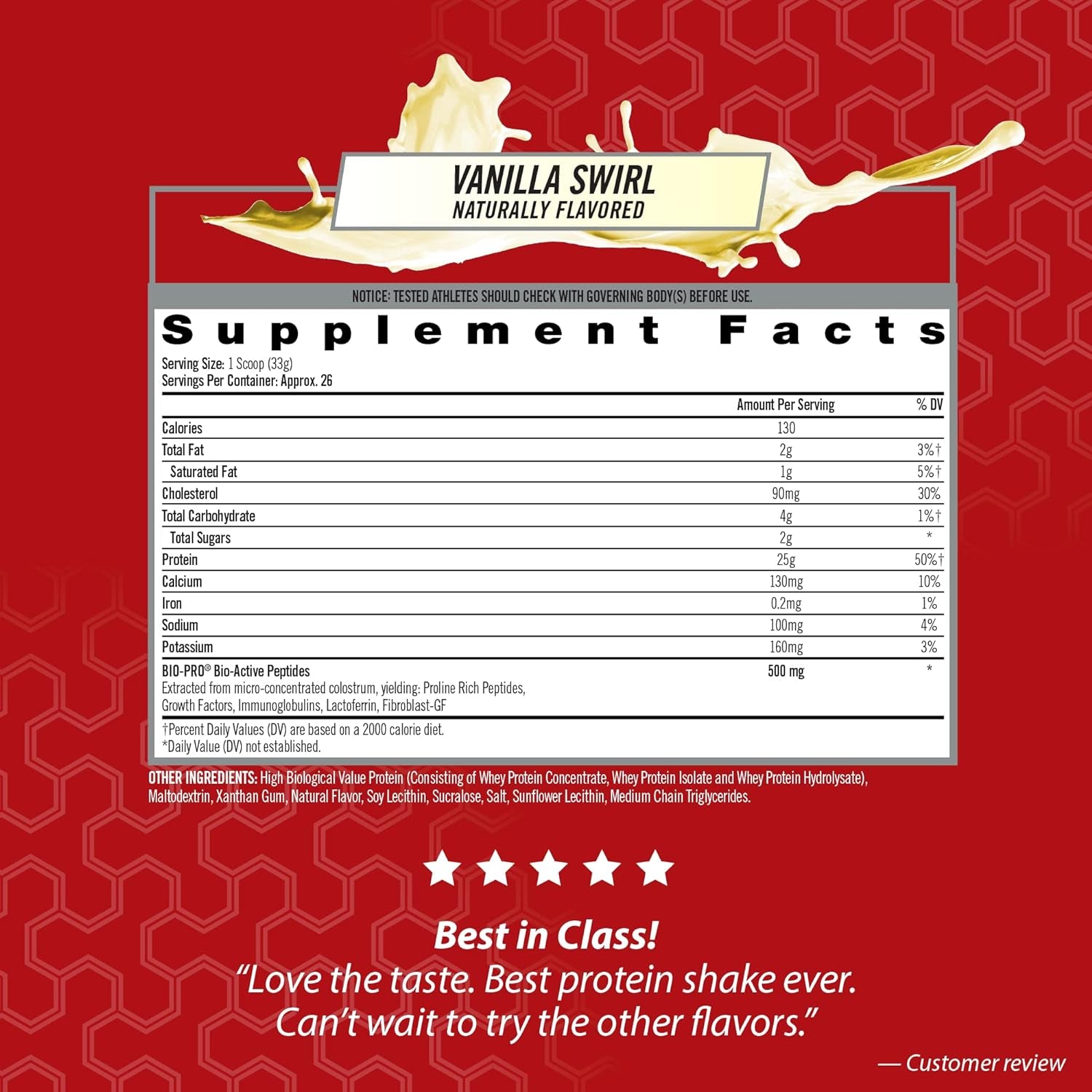 Isatori Bio-Gro Vanilla Ice Cream (60 Servings) & Bio-Active Whey Protein Powder Unflavored (30 Servings)