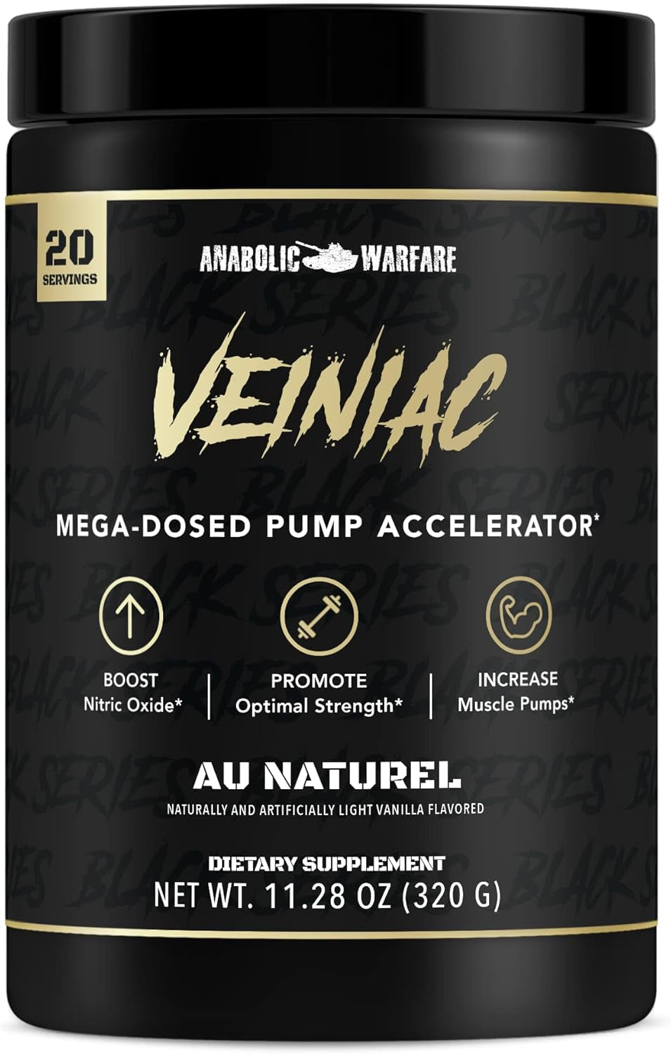 Anabolic Warfare Veiniac Muscle Pump Activator Supplement Stimulant Free Pre-Workout with L-Citrulline, Betaine Anhydrous, & Added Agmass , Increases 