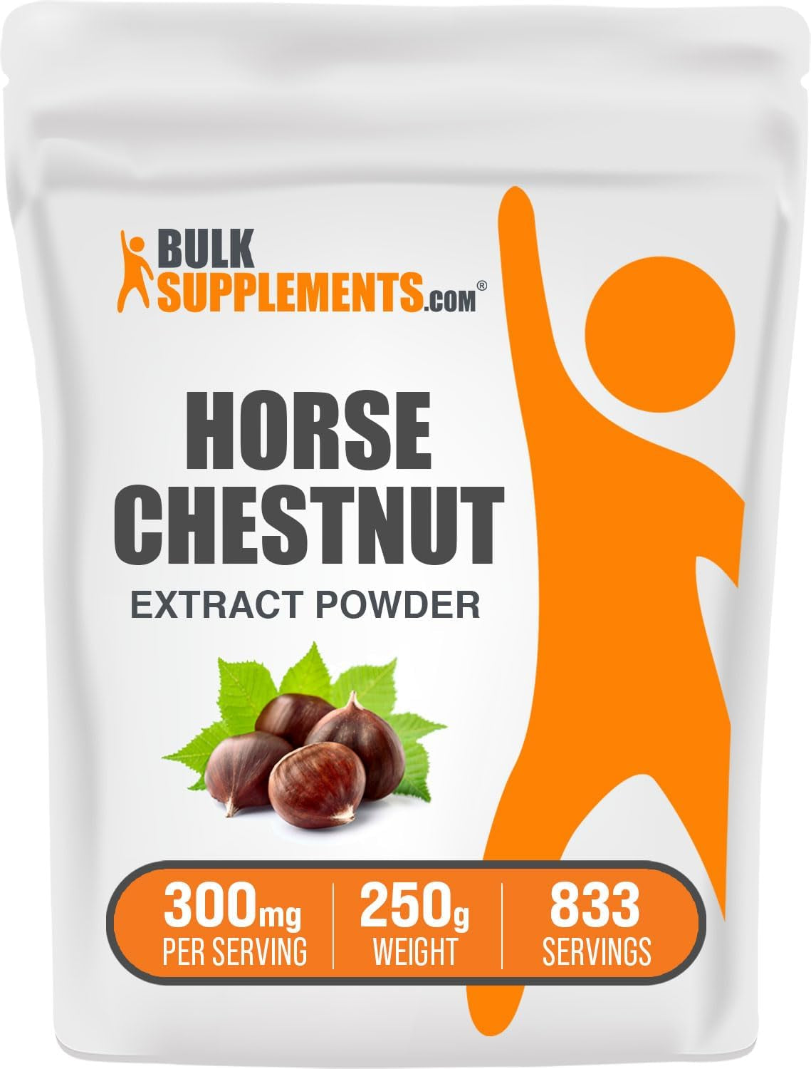 Bulksupplements.Com Horse Chestnut Extract Powder - Horse Chestnut Supplement, Horse Chestnut Seed Extract - Herbal, Gluten Free, 300Mg per Serving, 1Kg (2.2 Lbs) (Pack of 1) 