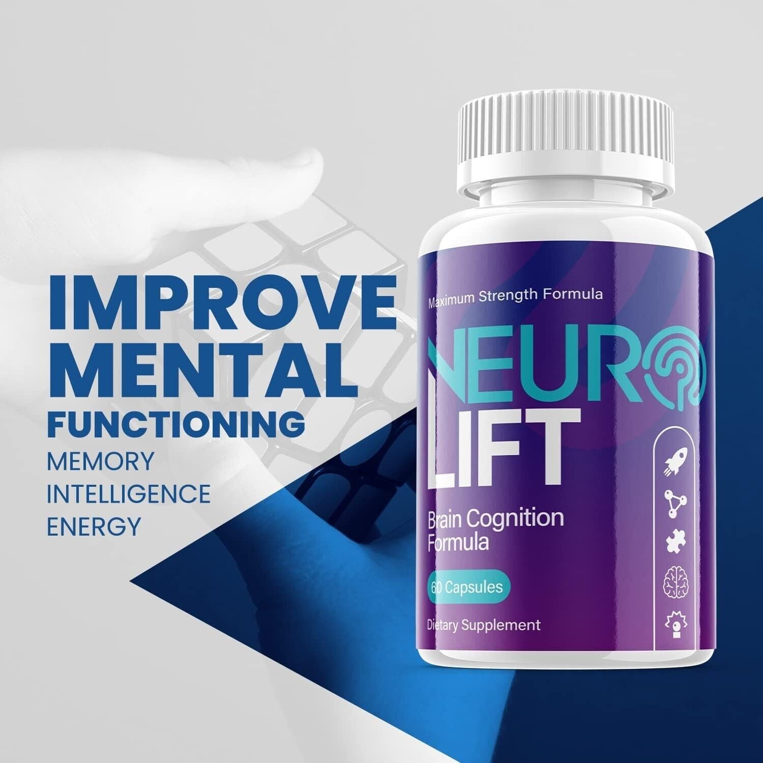 1 Pack - Neuro Lift Nootropic Supplement Pills for Brain, Focus, Memory Booster