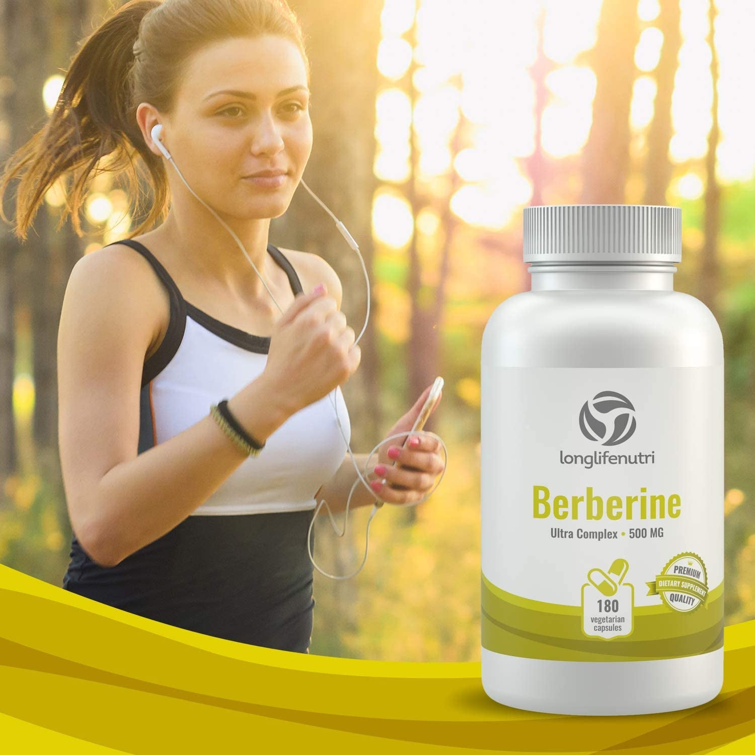 Berberine Supplement 500Mg HCL Extract | 180 Vegetarian Capsules | Made in USA | 1000Mg per Serving | Dihydroberberine plus Berberis Aristata Complex