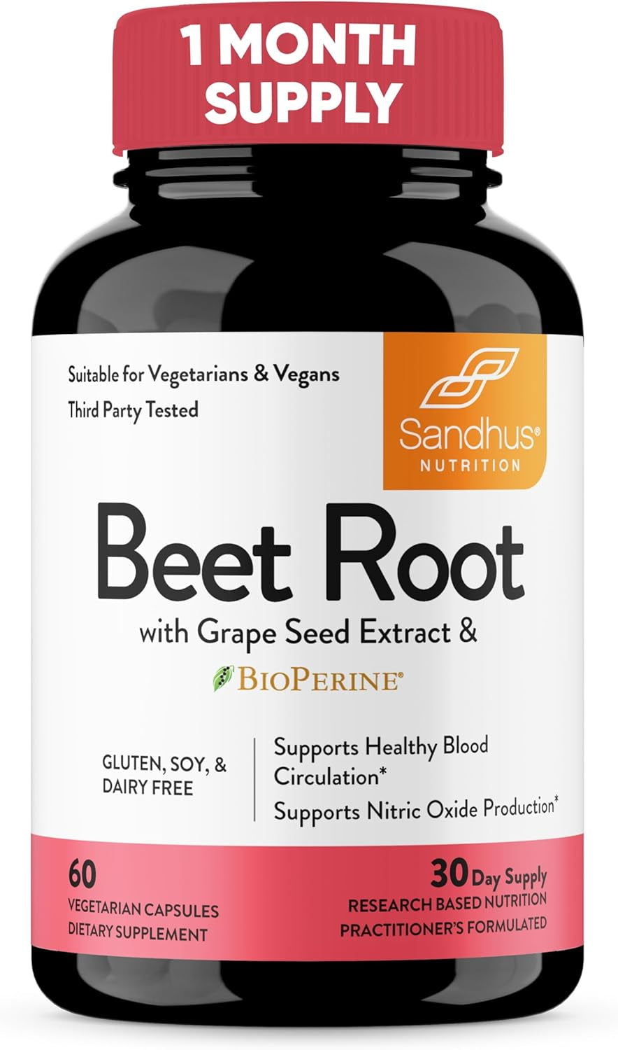 Sandhu'S Pure Bovine Colostrum Powder Supplement for Humans 30 Servings & Beet Root Powder with Bioperine Capsules| Supports Immune, Gut, Muscle and Heart Health, Energy Level| Non-Gmo | Made in USA 