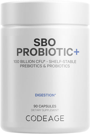 SBO Probiotics, 100 Billion Cfus per Serving, Multi Strain Soil Based Organisms Blend and Organic Fermented Botanical Blend, Shelf-Stable, 90 Capsules 
