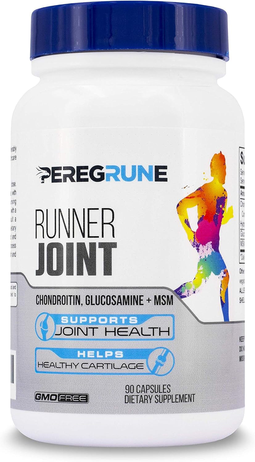 Runner Joint Support Supplement - Healthy Knees, Back, Cartilage, & Joints – Glucosamine Chondroitin MSM- GMP Certified Running Supplements and Joint 