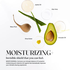 Coochy plus Intimate Shaving Cream MOISTURIZING plus SWEET BLISS for Pubic, Bikini Line, Armpit - Rash-Free with Patent-Pending Formula – Prevents Razor Burns & Bumps, In-Grown Hairs, Itchiness 3 Pack 