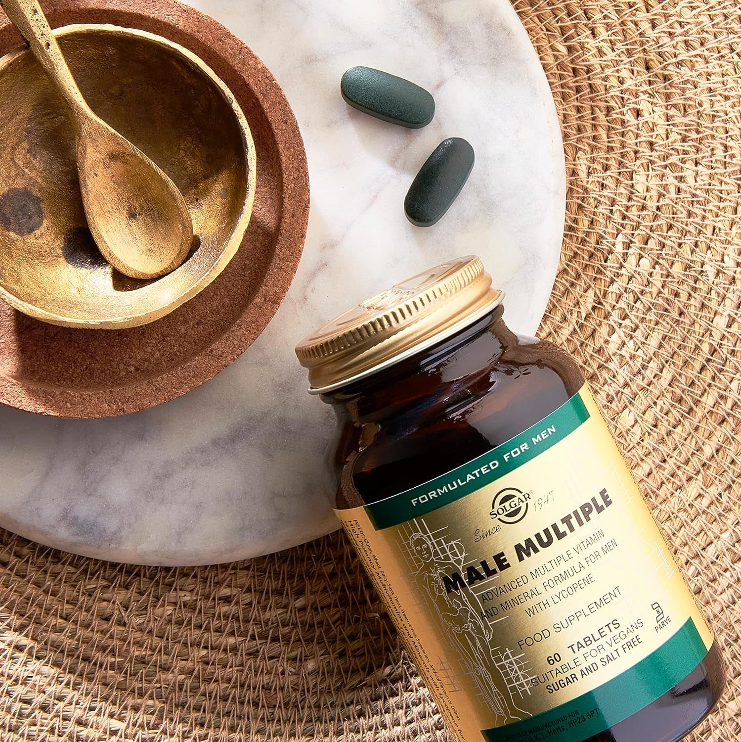 Solgar Male Multiple - 120 Tablets - Multivitamin, Mineral & Herbal Formula for Men - Vegan, Gluten Free & Dairy Free - 40 Servings 