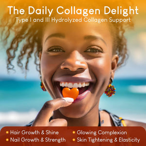 Sugar-Free Marine Collagen Gummies (90 Collagen Chews) Potent 500Mg Collagen Gummy for Hair Growth, Healthier Skin & Nails, Pore Reducer & Elasticity Hydrolyzed, Gluten Free, Non-Gmo, Orange Flavor
