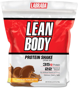 LABRADA Nutrition – Lean Body High Protein Meal Replacement Shake, Whey Protein Powder for Weight Loss and Muscle Growth, Chocolate Peanut Butter, 2.47LB Tub Packaging May Vary