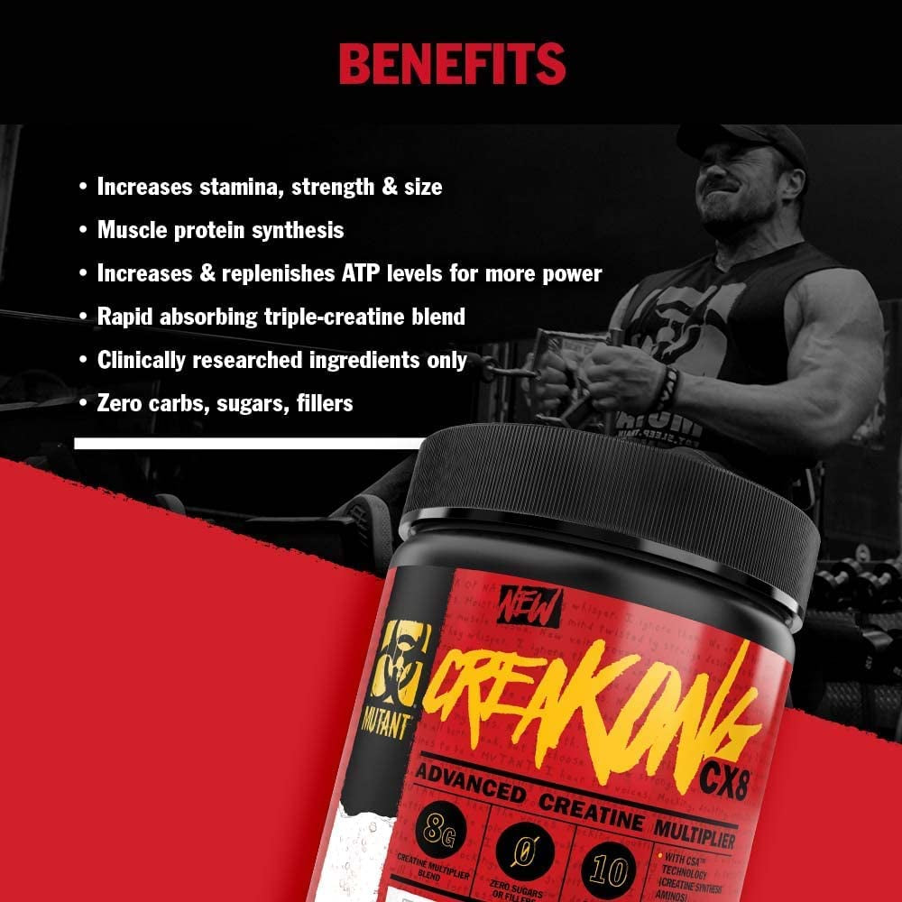 Mutant CREAKONG CX8 | Advanced Creatine Multiplier | Creatine + Amino Acid Supplement - 249 G | 30 Serving