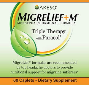 Migrelief+M, Nutritional Support for Menstrual Migraine Sufferers, 60 Caplets