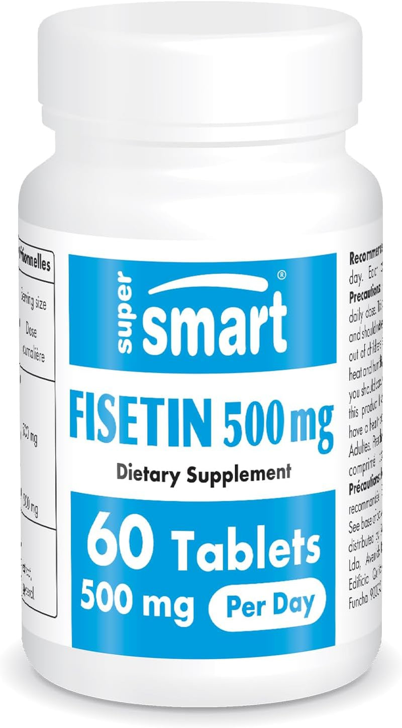 '- Fisetin 500Mg per Day (Easy-To-Take) - 98% Pure Fisetin Supplement - Highly Bioavailable Polyphenol - Potent Senolytic Activator | Non-Gmo & Gluten Free - 60 Tablets