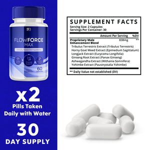 (3 Pack) Flowforce Max, Flow Force Max Male Vitality Supplement (180 Capsules) 