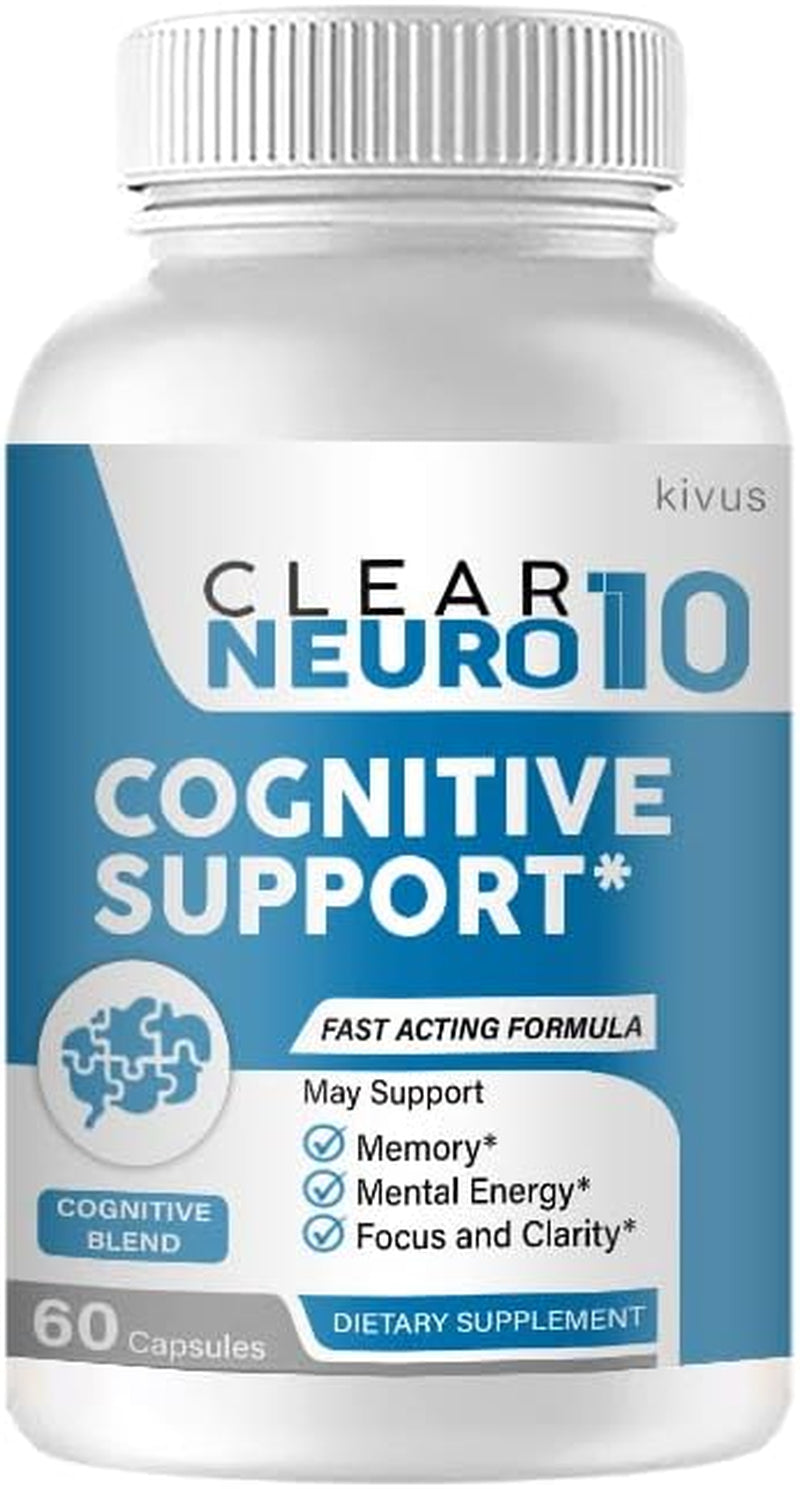 Clear Neuro10 - Clear Neuro 10 Cognitive Support (Single, 60 Capsules) 