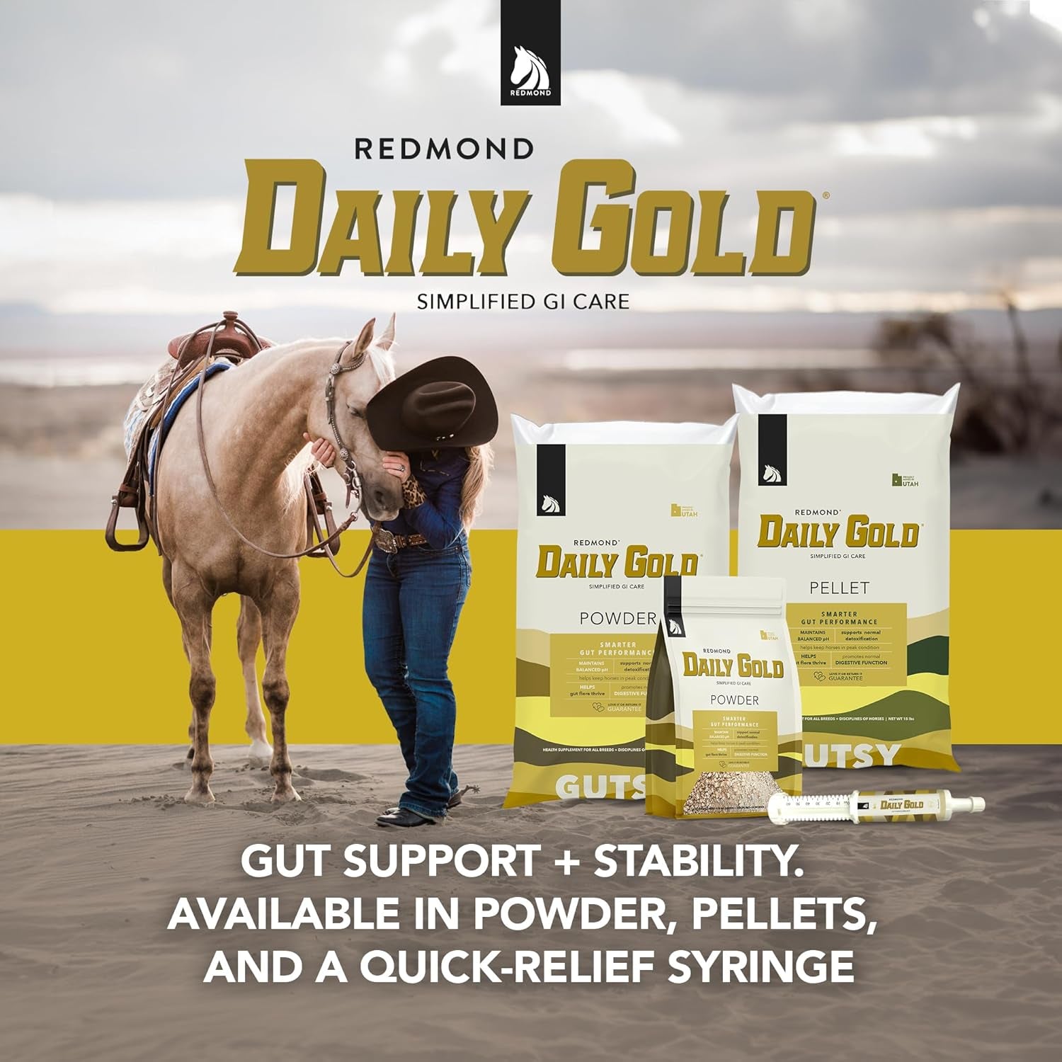 Daily Gold Stress Relief – Natural Digestive and Ulcer Supplement for Horses 