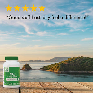 Health Thru Nutrition NAC N-Acetyl-Cysteine 600Mg 60 Capsules | Vegan Certified | the Purest NAC Supplement | Supports Healthy Lung, Liver Functions & Cellular Health | Non-Gmo Soy & Gluten Free