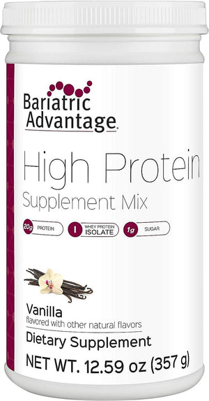 Bariatric Advantage High Protein Supplement Mix - Bariatric Protein Powder - 20 G Protein - for Pre- & Post-Bariatric Surgery Patients - with Iron, Calcium & More - 14 Servings - Vanilla