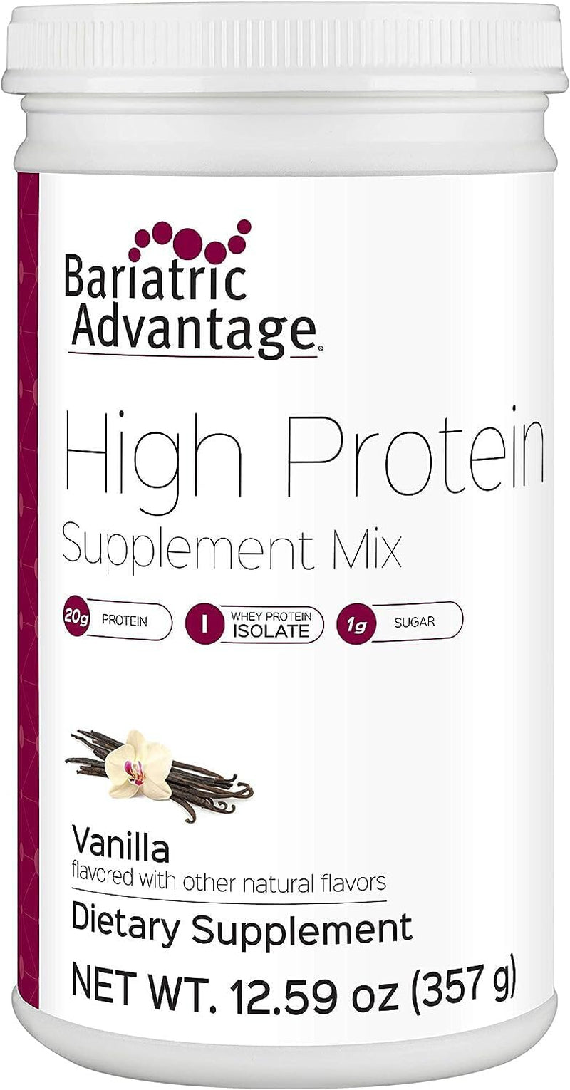 Bariatric Advantage High Protein Supplement Mix - Bariatric Protein Powder - 20 G Protein - for Pre- & Post-Bariatric Surgery Patients - with Iron, Calcium & More - 14 Servings - Vanilla