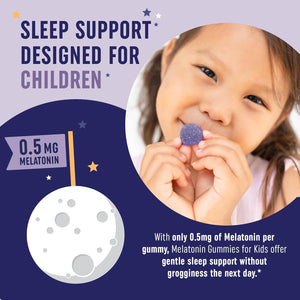 Magnesium Calming Gummies and Melatonin Gummies for Kids | Relaxation, Sleep & Wake-Sleep Cycle Support with Chamomile & Lemon Balm | 60 Gummies Each 