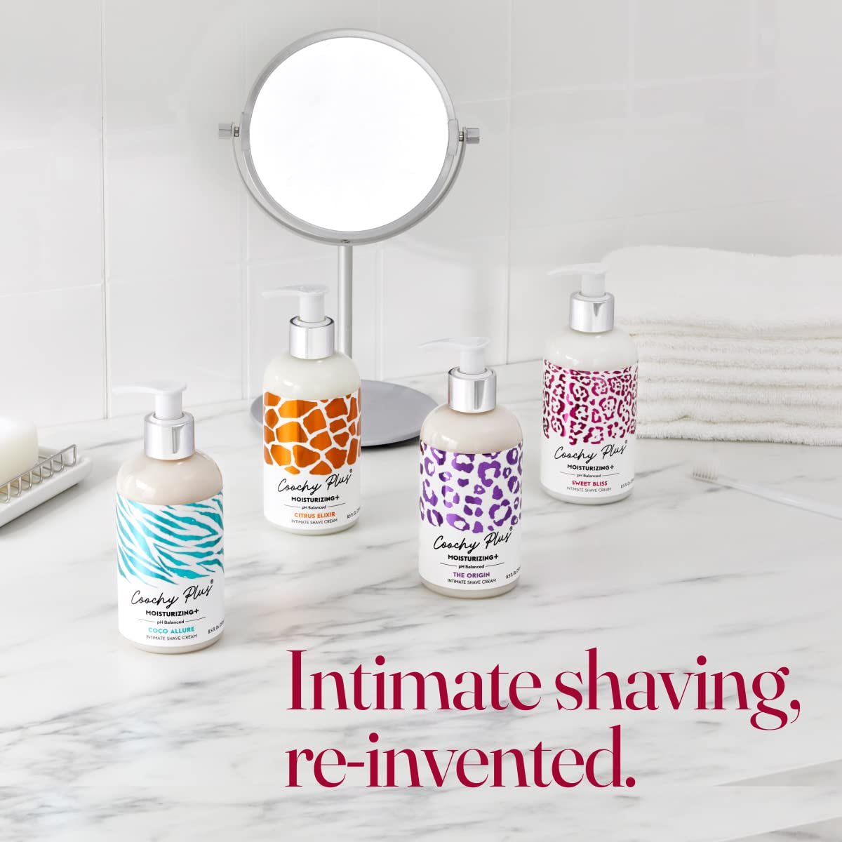 Coochy plus Intimate Shaving Cream MOISTURIZING plus SWEET BLISS for Pubic, Bikini Line, Armpit - Rash-Free with Patent-Pending Formula – Prevents Razor Burns & Bumps, In-Grown Hairs, Itchiness 3 Pack 