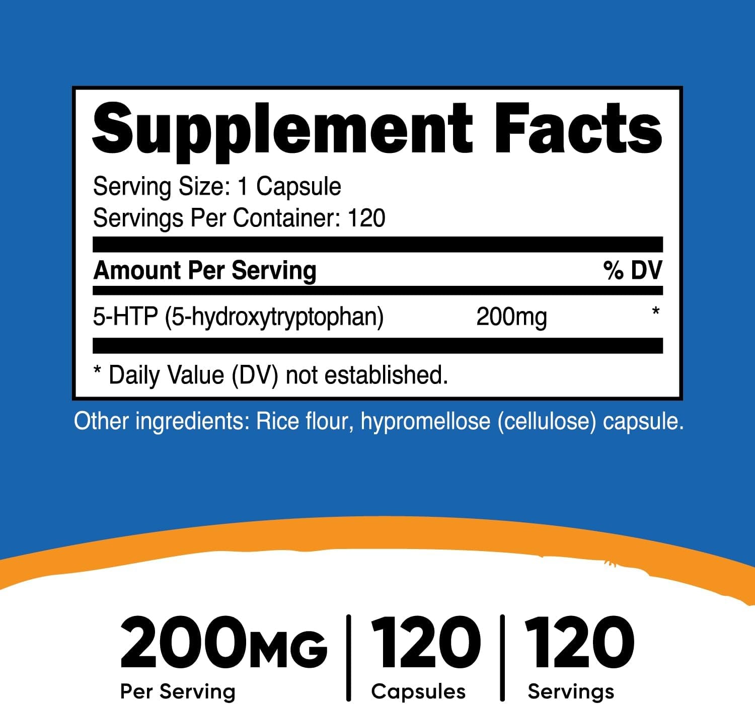 Nutricost 5-HTP 200Mg, 60 Vegetarian Capsules (5-Hydroxytryptophan) - Non-Gmo & Gluten Free 
