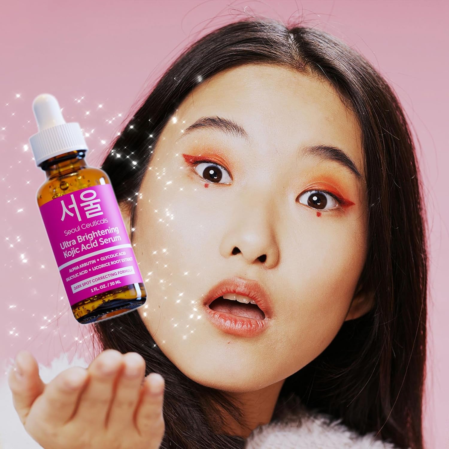 Seoulceuticals Korean Skin Care Kojic Acid Serum Alpha Arbutin Serum – Dark Spot Remover Corrector Glycolic Acid Serum + Salicylic Acid K Beauty 1Oz