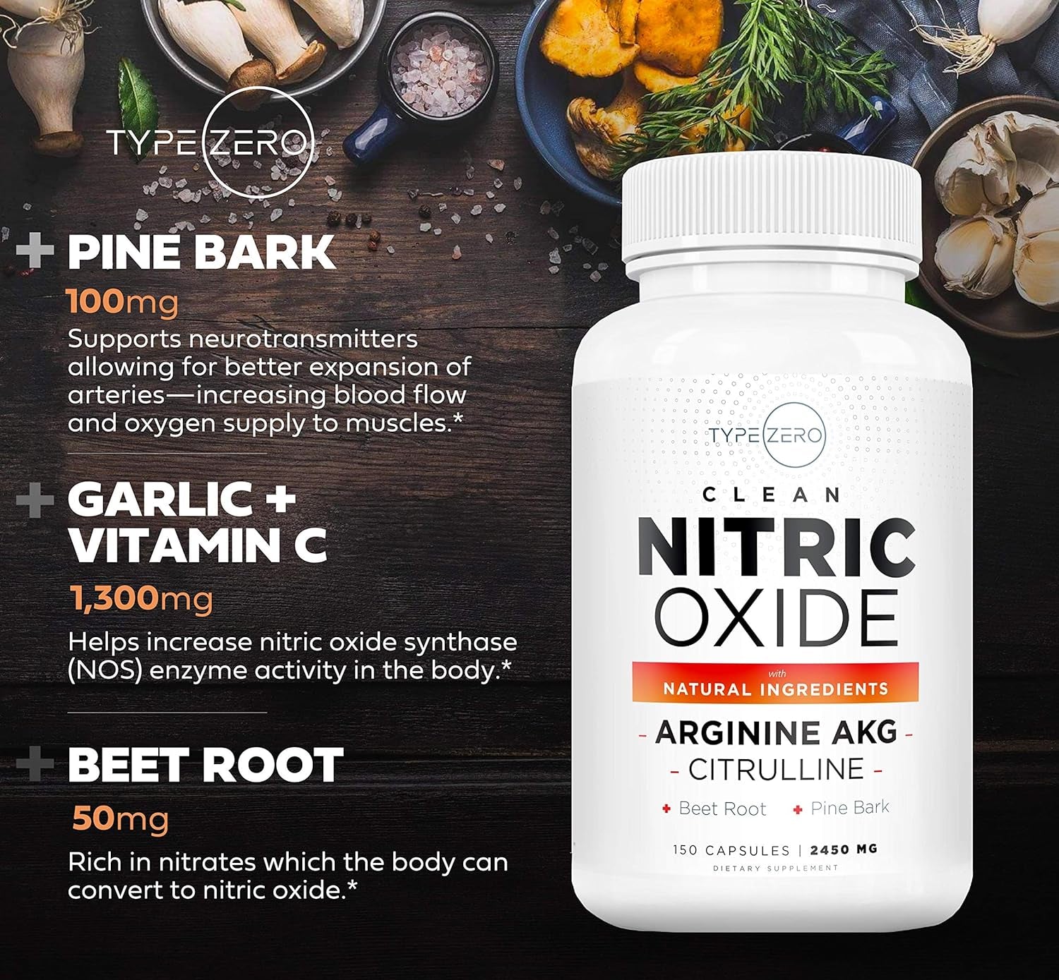 Nitric Oxide 6X Booster, 150 Veggie Capsules - Natural Supplement - Beetroot, Arginine AKG, Citrulline, Pine Bark, Garlic & VIT C | #1 Nitric Oxide Pills for Men, Nitrous Oxide Blood Flow