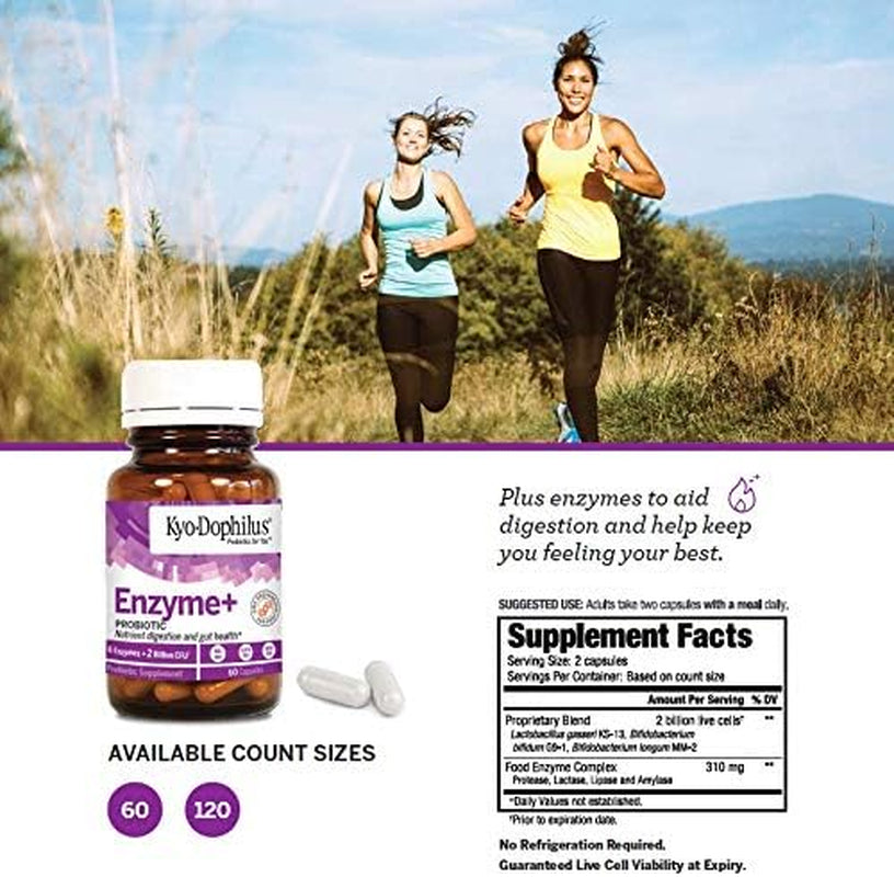 Kyo-Dophilus Probiotic plus Enzymes, 120 Capsules