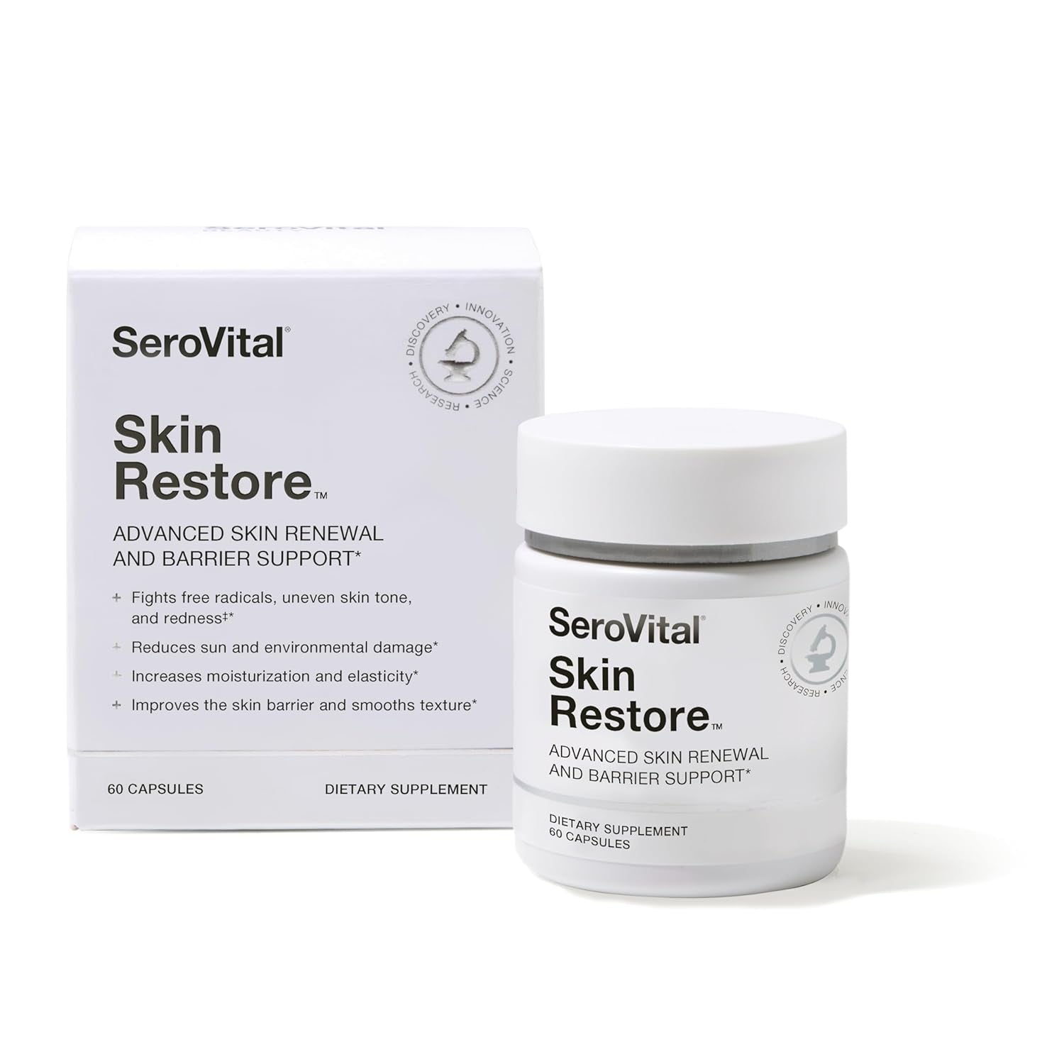 Serovital Skin Restore, Healthy Skin Supplement with Ceramides and Hyaluronic Acid, 60 Count 