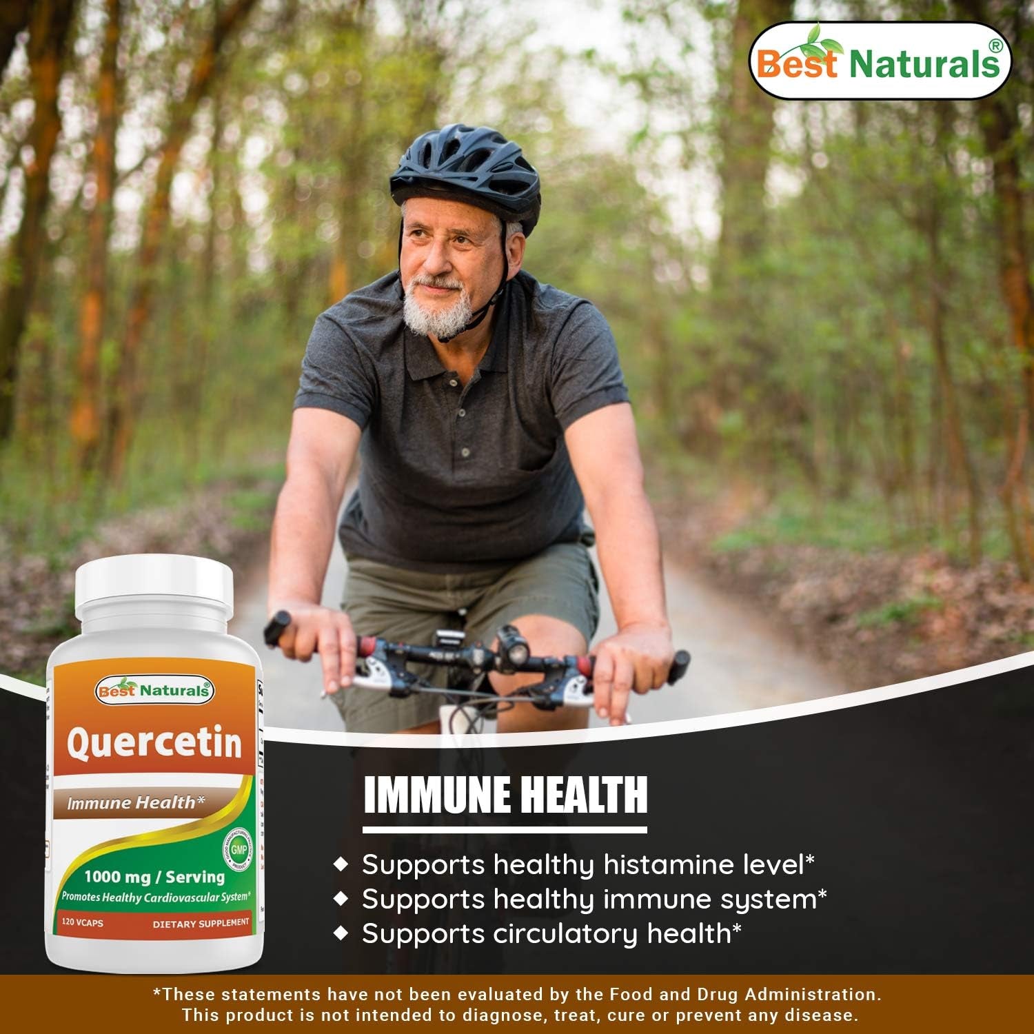 Best Naturals Quercetin 1000 Mg/Serving 120 Veggie Capsules (120 Count (Pack of 1))