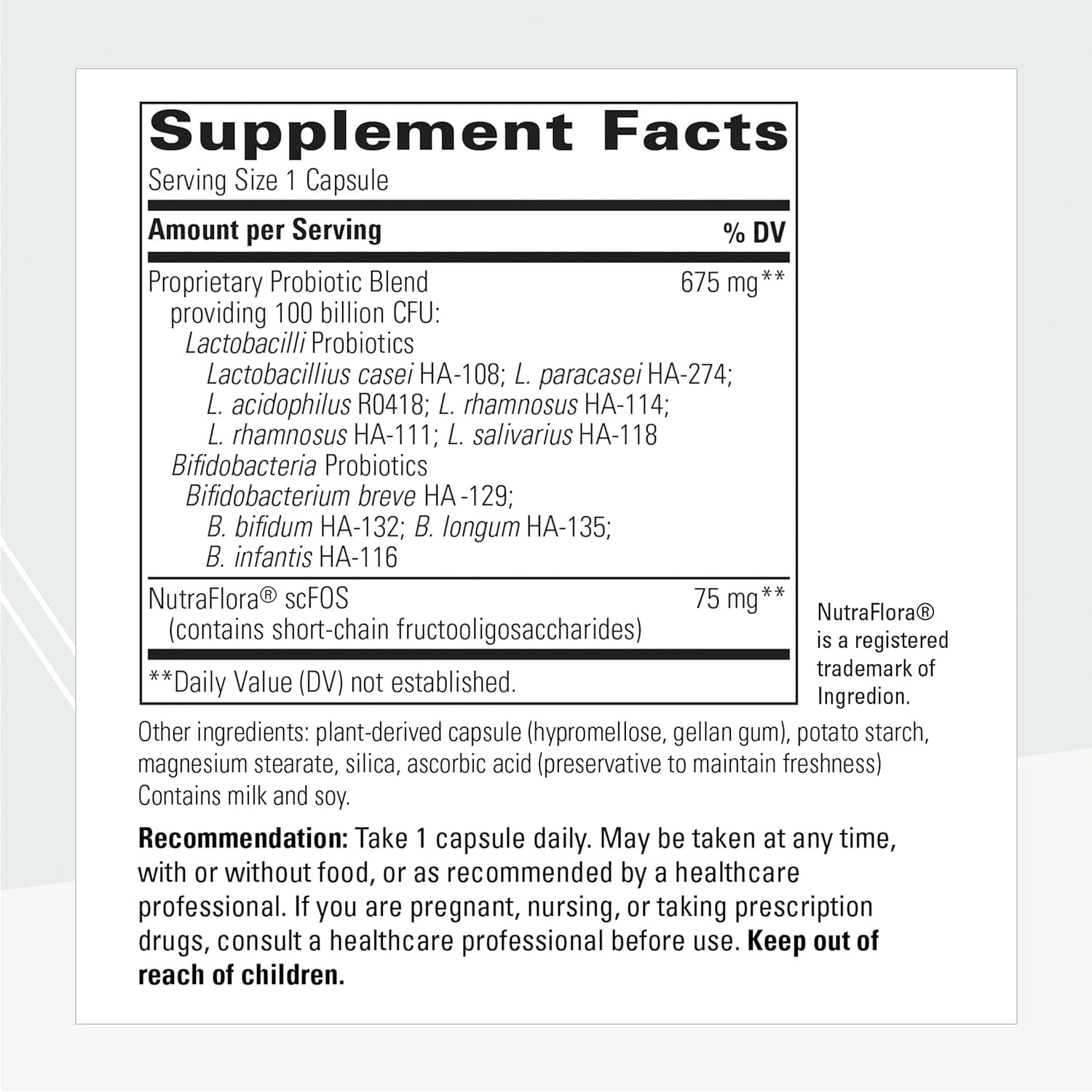 '- Enterogenic Intensive 100 - 100 Billion CFU High-Potency Probiotic - Multiple Strains for Digestive Support - 30 Capsules