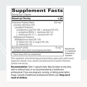 '- Enterogenic Intensive 100 - 100 Billion CFU High-Potency Probiotic - Multiple Strains for Digestive Support - 30 Capsules