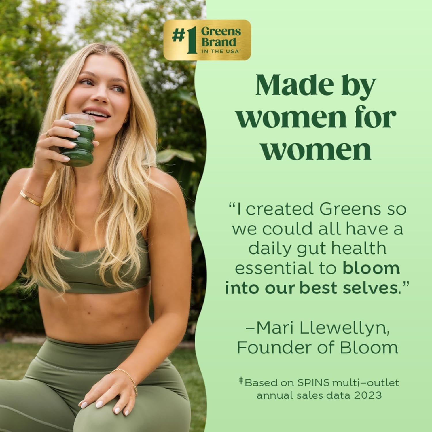 Bloom Nutrition Superfood Greens Powder, Digestive Enzymes with Probiotics and Prebiotics, Gut Health, Bloating Relief for Women, Chlorella, Green Juice Mix with Beet Root Powder, 60 SVG, Original 