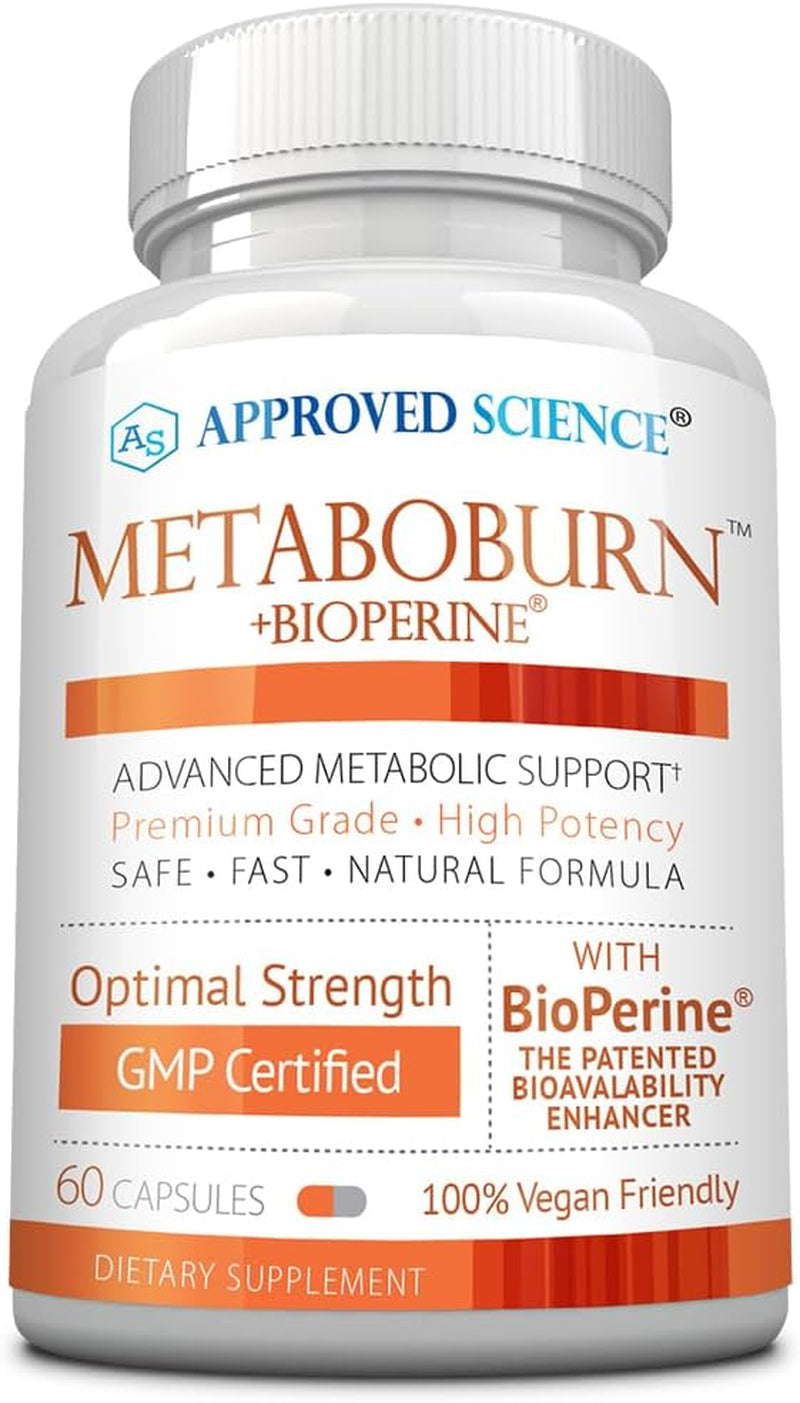 Approved Science Metaboburn - Metabolic Support - Green Tea and Bioperine - 60 Vegan Capsules - High-Potency Extract - 50% EGCG - Non-Gmo, Soy-Free, Allergen-Free - 60 Capsules (Pack of 1) 