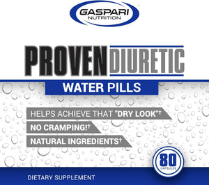 Gaspari Nutrition Proven Diuretic, Professional Bodybuilding Supplement, Sheds Water Fast, Gives the Dry Look, Natural Ingredients, No Cramping (80 Capsules)