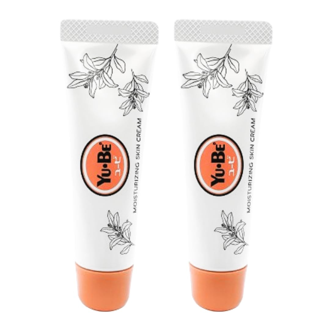 Yu-Be Moisturizing Skin Cream Tube (Duo): Dry & Damaged Skin Relief Cream for Night and Day | Deeply Hydrating Moisturizer for Cracked, Chapped Skin | Vegan Paraben & Cruelty Free - 1 Fl Oz/28Ml X 2