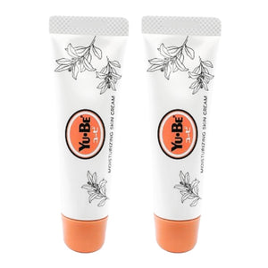 Yu-Be Moisturizing Skin Cream Tube (Duo): Dry & Damaged Skin Relief Cream for Night and Day | Deeply Hydrating Moisturizer for Cracked, Chapped Skin | Vegan Paraben & Cruelty Free - 1 Fl Oz/28Ml X 2