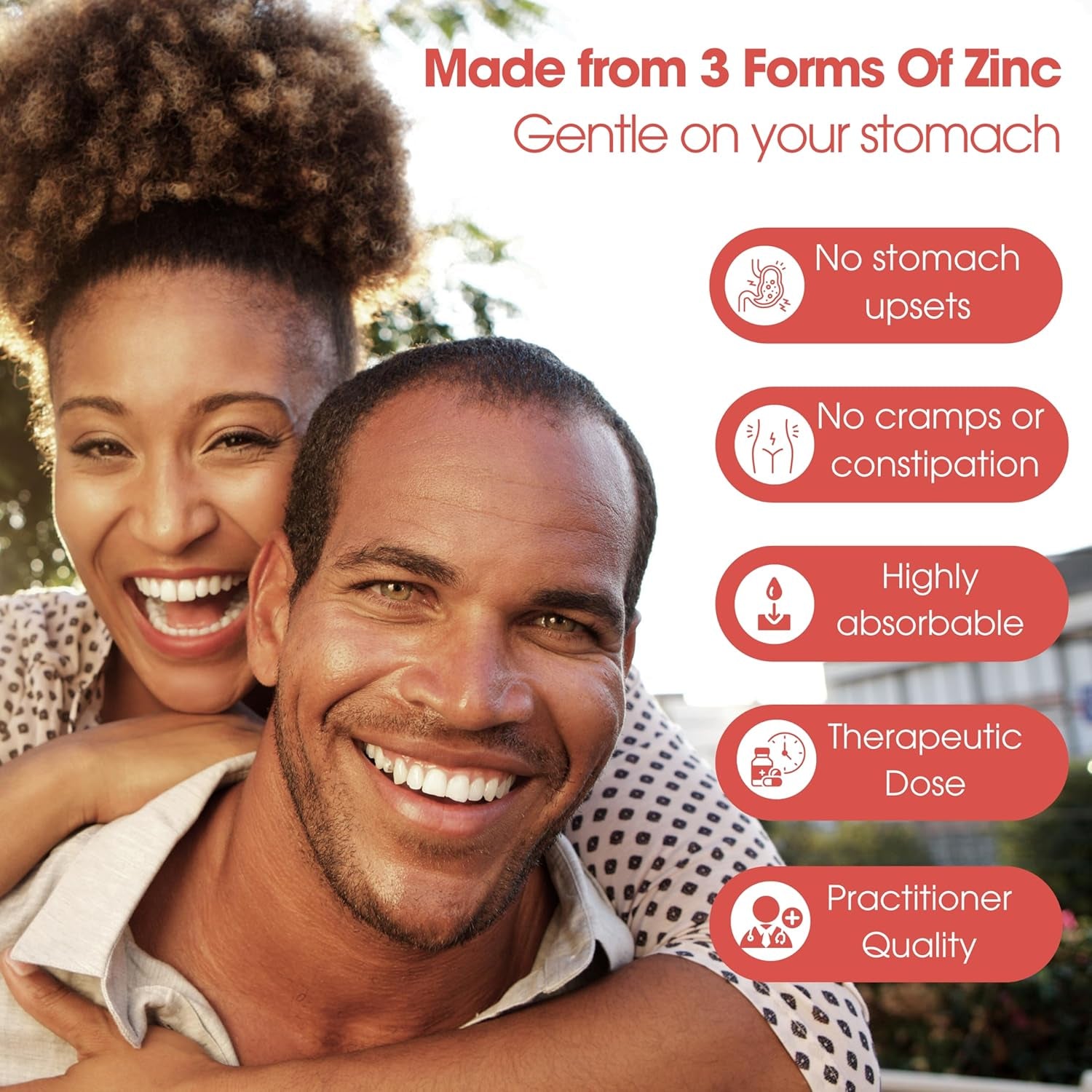 Mega Zinc Supplement, 50Mg - 3-In-1 Zinc Complex - 100 Tablets - Pure Micronutrients 