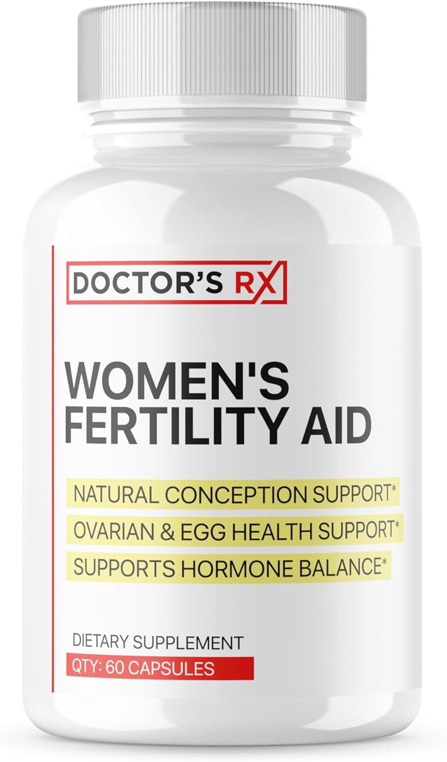 Doctor'S RX | #1 Rated Female Fertility Prenatal Supplement for Higher Conception Rates, Healthier Eggs & Hormone Balance | Ultra Dosed + 14 Ingredients | 3Rd Party Tested & USA Made - 60 Capsules