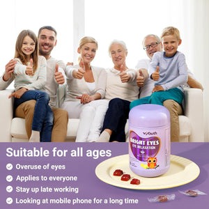 Eye Vitamin Supplement Lutein Gummies, Lutein and Zeaxanthin Gummy Vitamins Eye Care - Lutein Gummies, Helps Clear Vision, Supports Blue Light, 60 Gummies