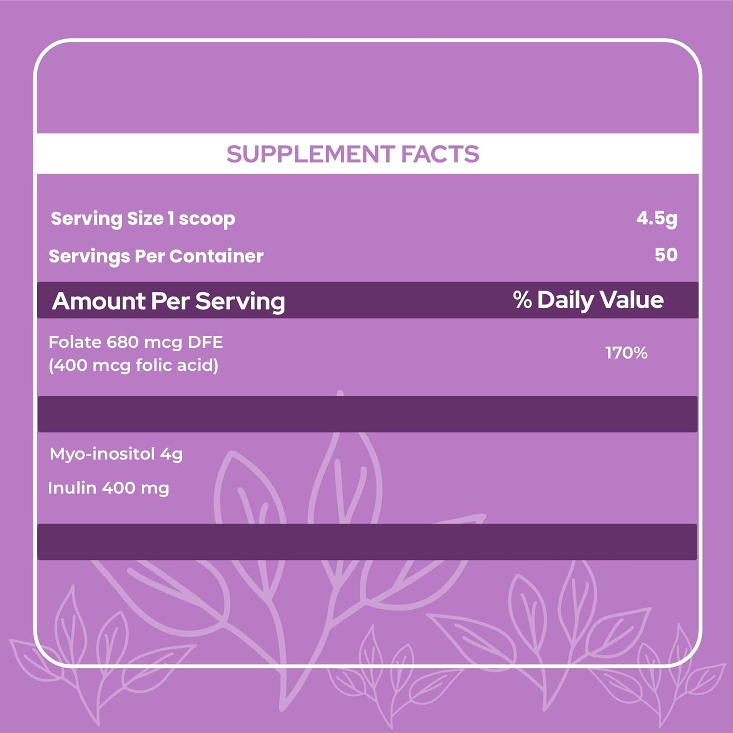 4G Myo Inositol + Folic Acid