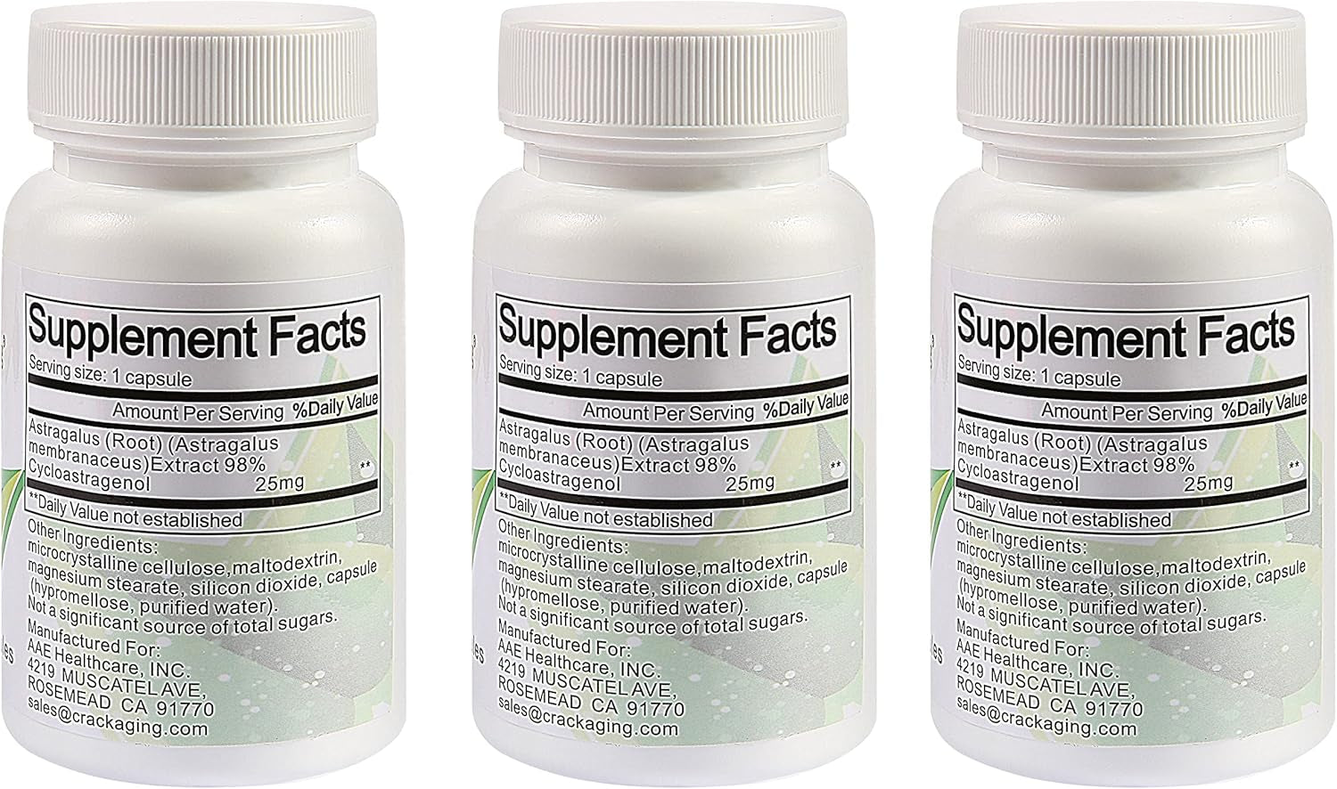 Super-Absorption Cycloastragenol 98% 25Mg 30Caps anti Aging DNA Cell Telomerase Strength Faction Longevity Classic Supplement