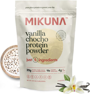 Mikuna Vegan Protein Powder (Unflavored, 15 Servings) - Plant Based Chocho Superfood Protein - Dairy Free Protein Powder Packed with Vitamins, Minerals & Fiber - Gluten, Keto & Lectin-Free 