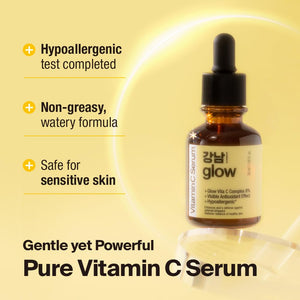 Vitamin C Serum 1.01 Fl Oz - Korean Skin Care I Vitamin E & Hyaluronic Acid Serum for Face I Face Moisturizer for Women I Vitamin C Face Serum