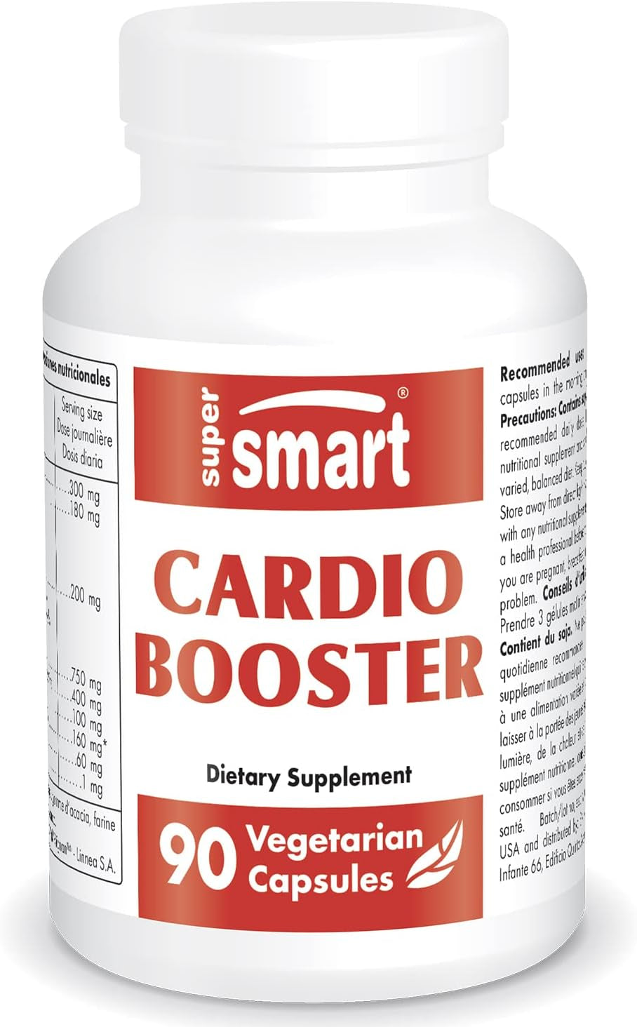 '- Cardio Booster - with Taurine, Coq10, Magnesium & Potassium Citrate | Non-Gmo & Gluten Free - 90 Vegetarian Capsules 