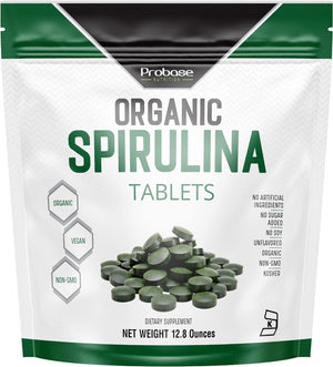 Organic Spirulina Supplement, 3000MG per Serving, Approx. 720 Tablets (4 Month Supply), Rich in Prebiotics & Proteins, Vegan, Superfood, Premium Spirulina Pills Organic